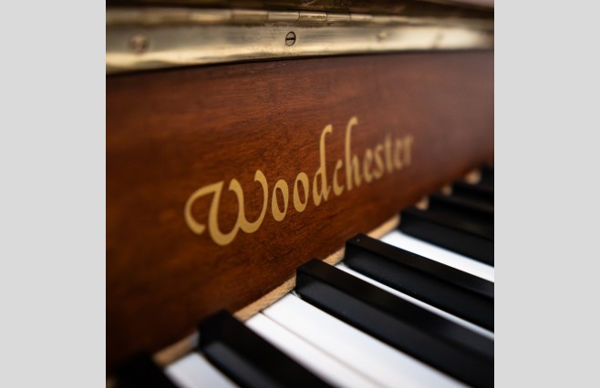 Used Woodchester Polished Mahogany 108 Upright Piano - All Inclusive Premium Package (SN:07116) - Image 5